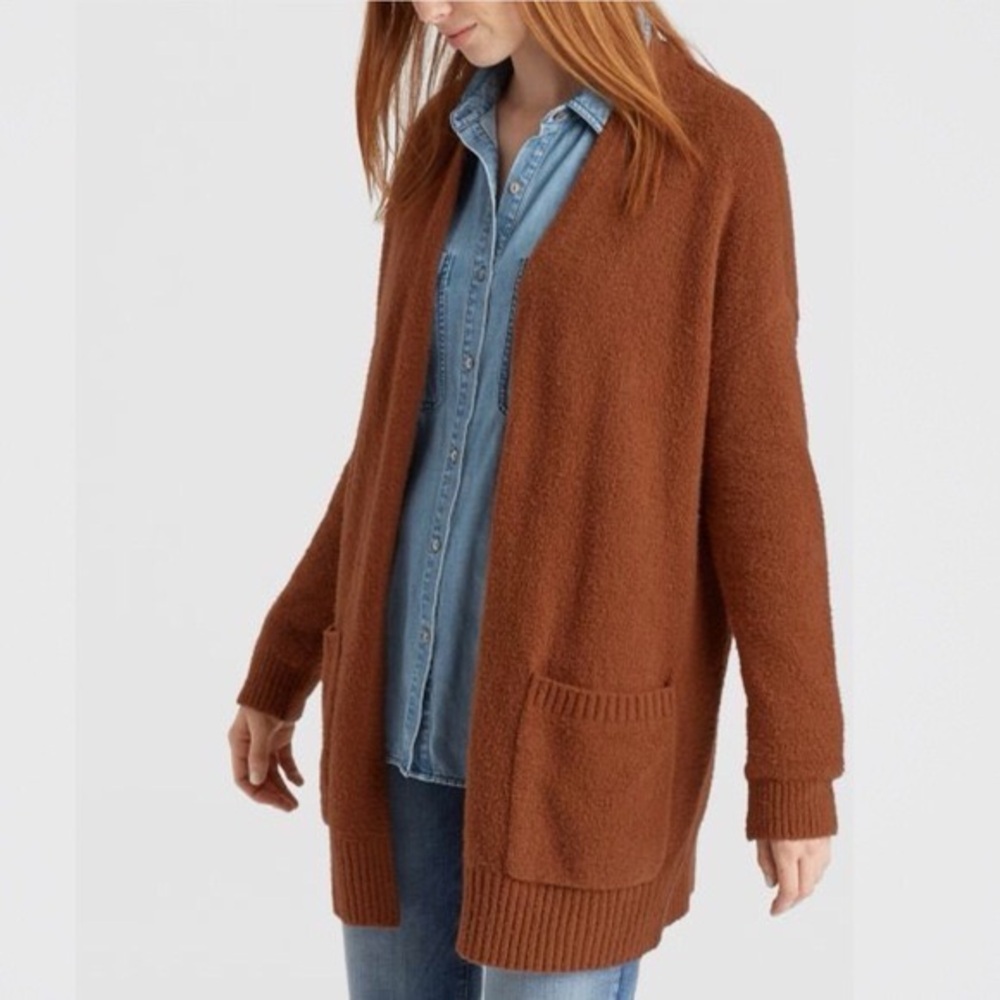 Eileen Fisher Brown‎ Open Front Cardigan
